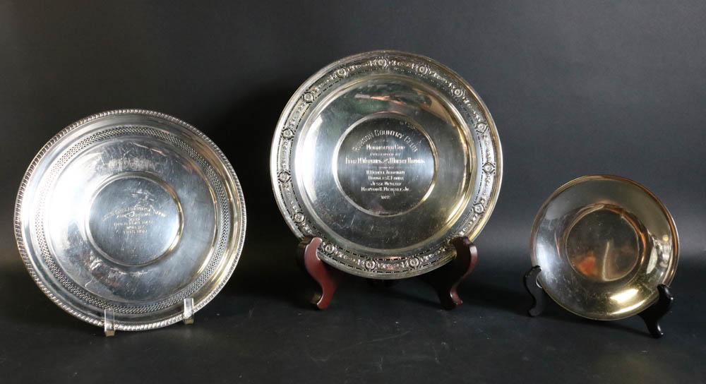 Three Sterling Trophy Trays (1 of 8)