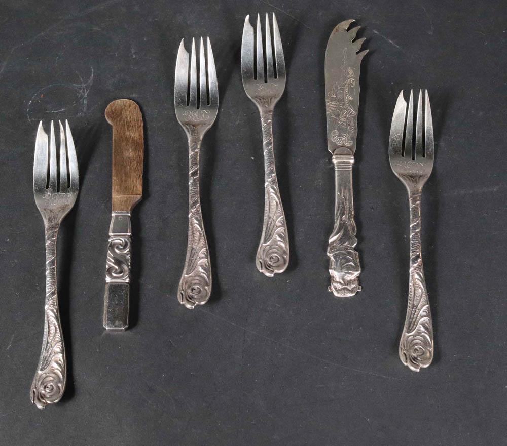 Four Gorham 950 Salad Forks (1 of 9)