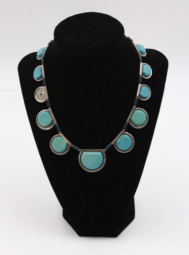 Mid Century Modern Studio Art Necklace, French (1 of 7)