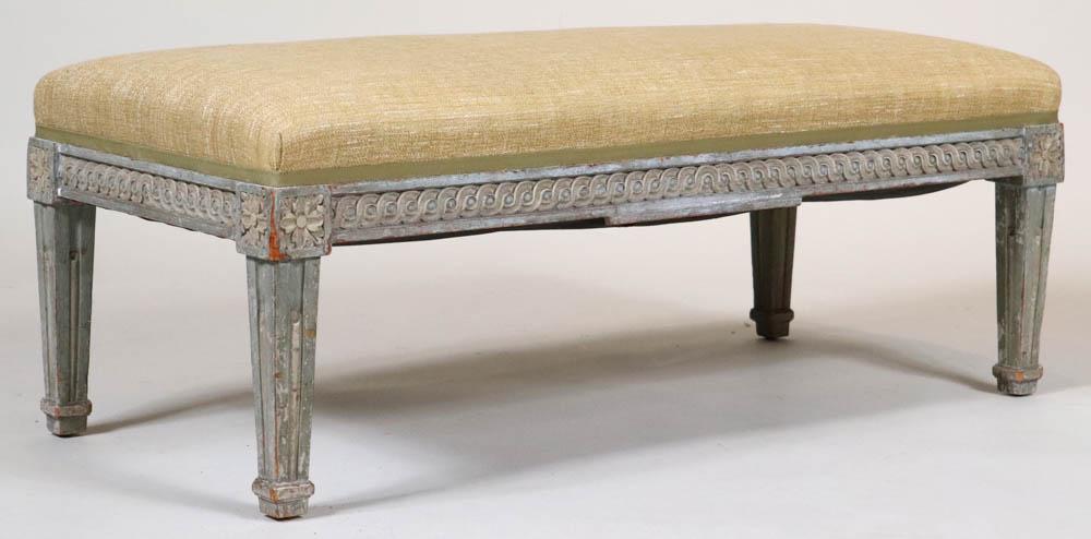 Louis XVI Style Painted Bench (1 of 7)
