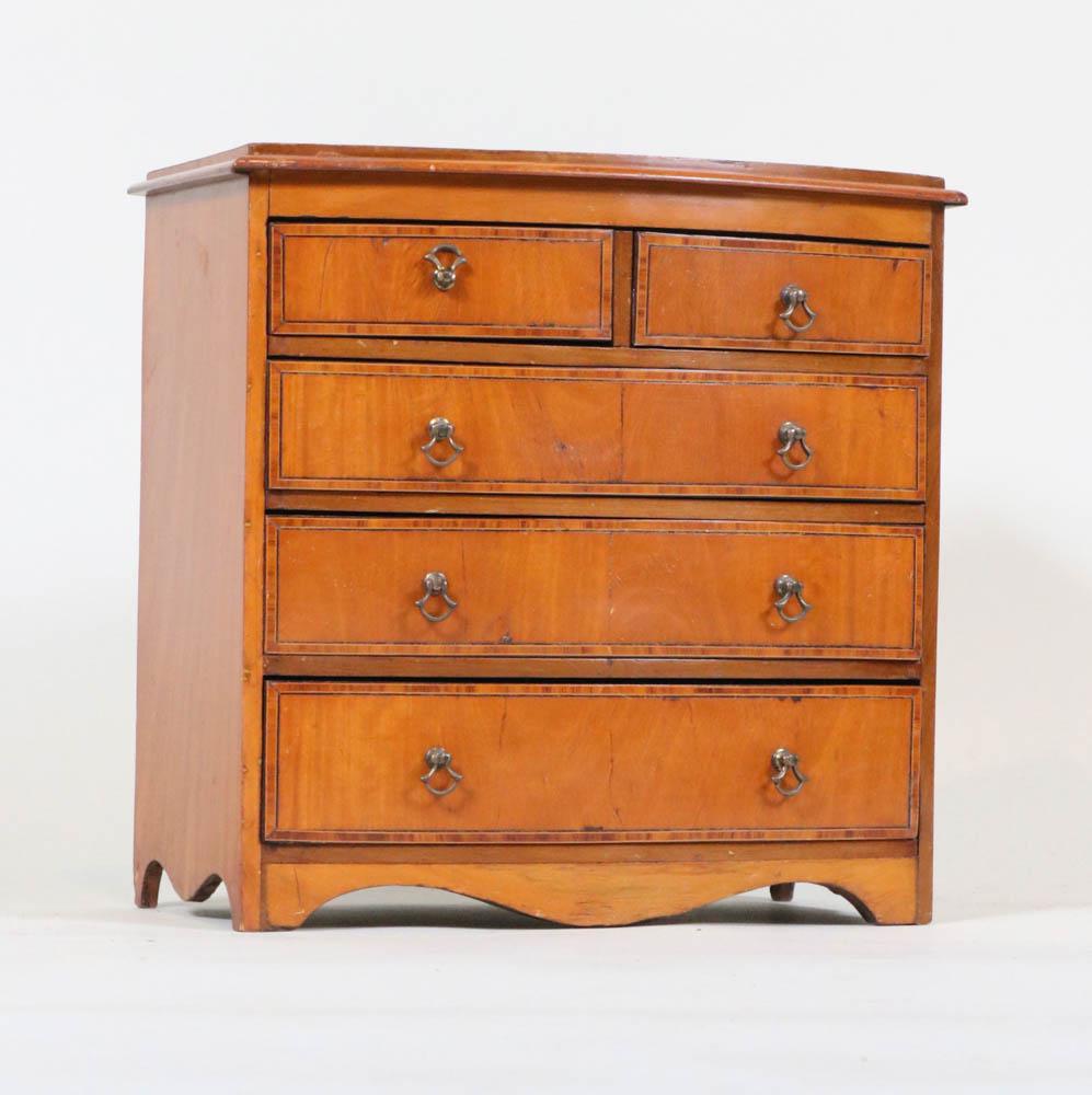 George III Style Inlaid Satinwood Miniature Chest (1 of 6)