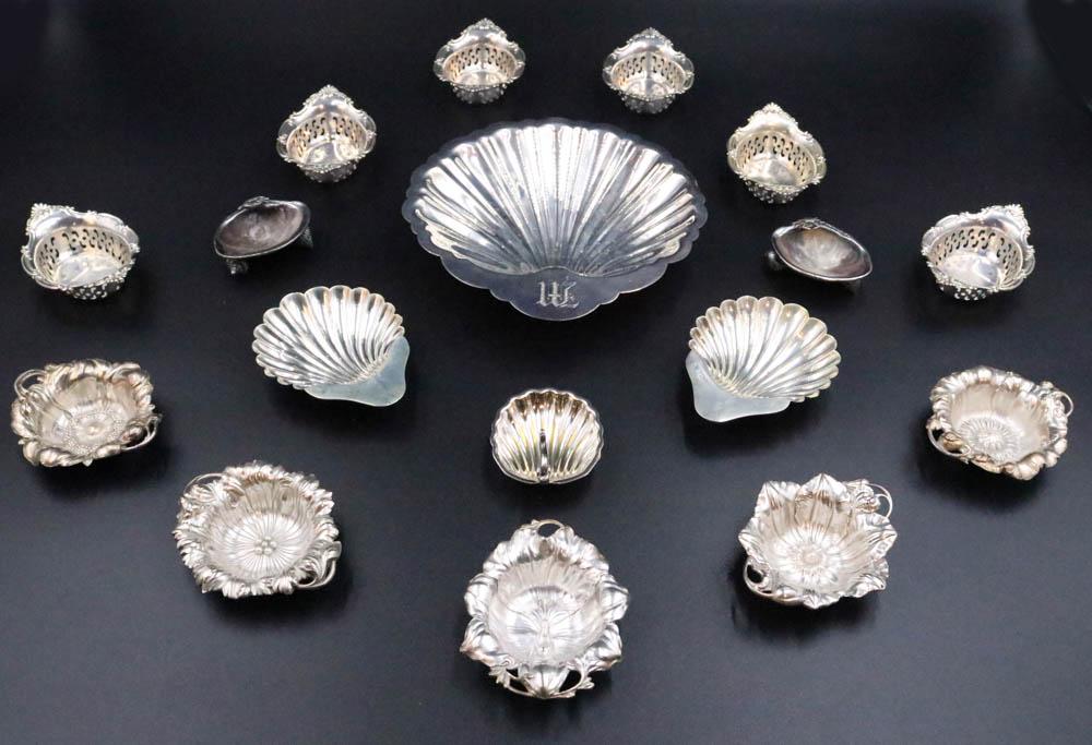 Six Gorham Reticulated Sterling Nut Dishes (1 of 17)