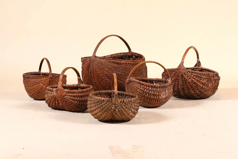 Six Woven Splint Melon Baskets (1 of 12)