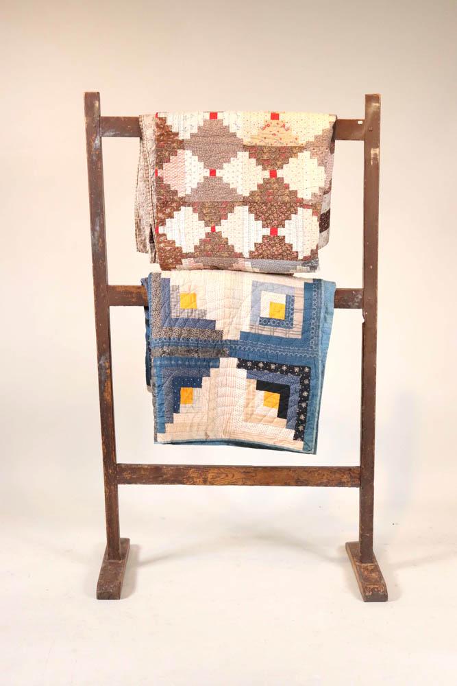 Two Pieced Cotton "Log Cabin" Quilts (1 of 20)