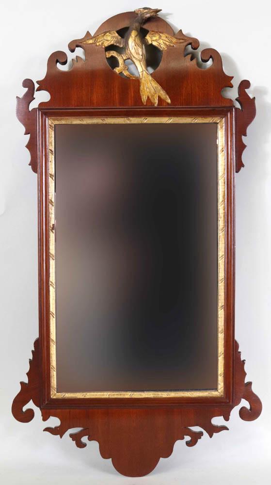 Chippendale Parcel-Gilt Mahogany Looking Glass (1 of 9)