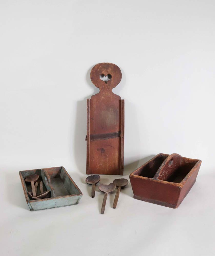 Two Painted Cutlery Boxes (1 of 8)