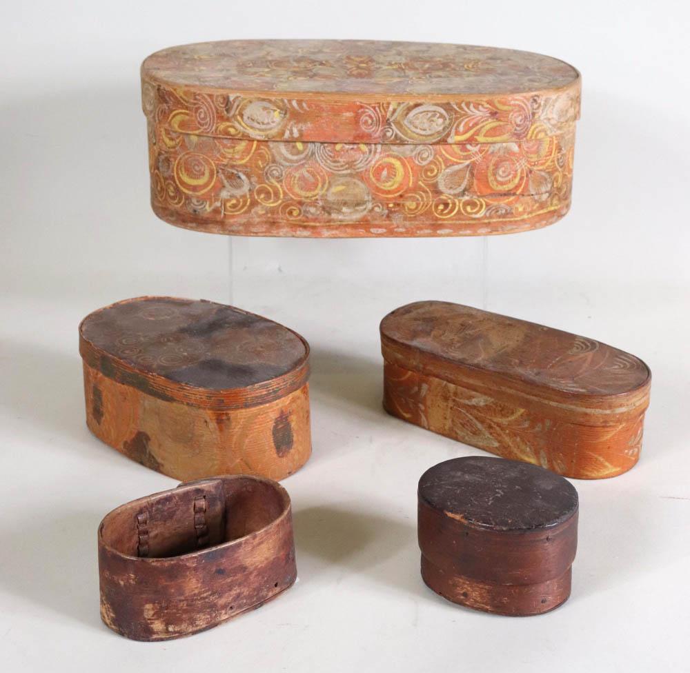 Group of Pine Band Boxes (1 of 19)