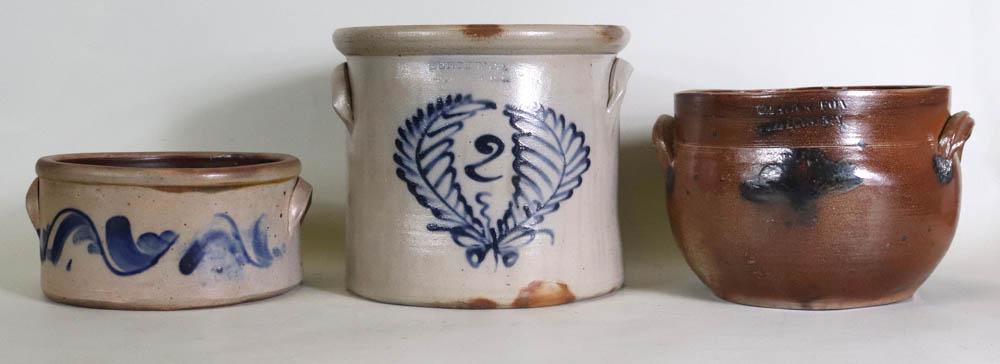 Three Cobalt-Decorated Stoneware Crocks (1 of 14)
