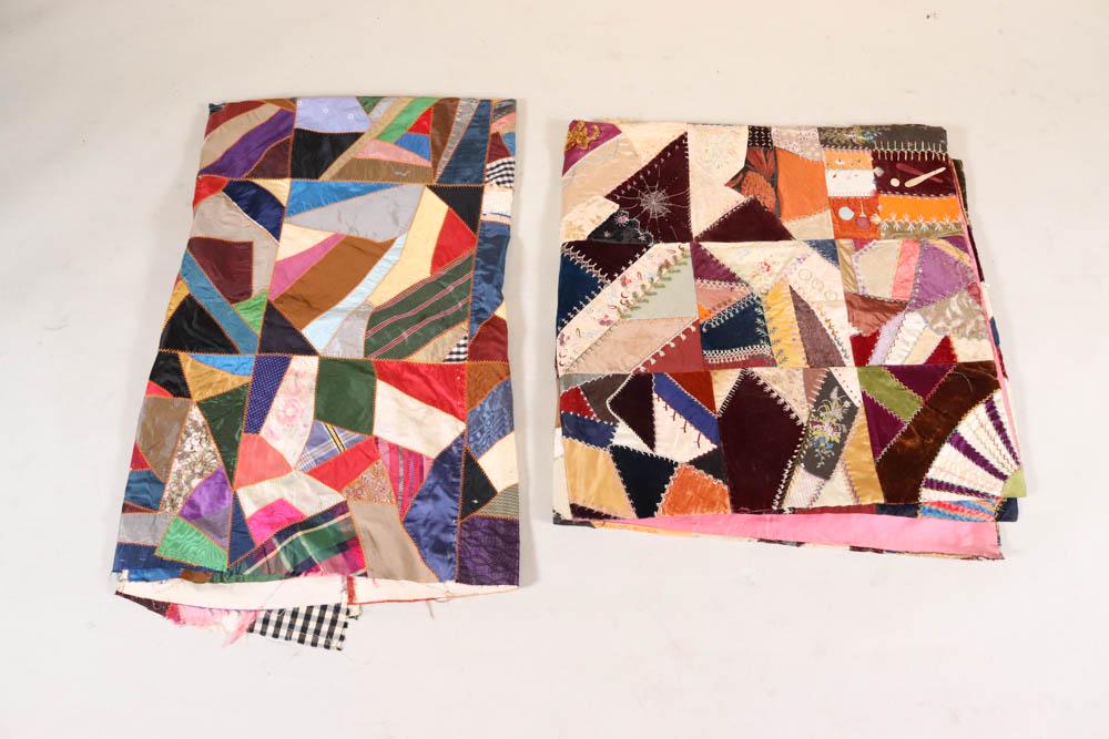 Two Pieced Silk Crazy Quilts (1 of 20)