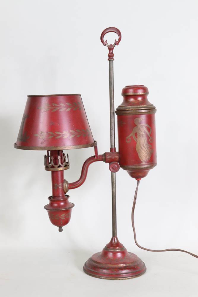 Neoclassical Style Tole Single Arm Fluid Lamp (1 of 10)