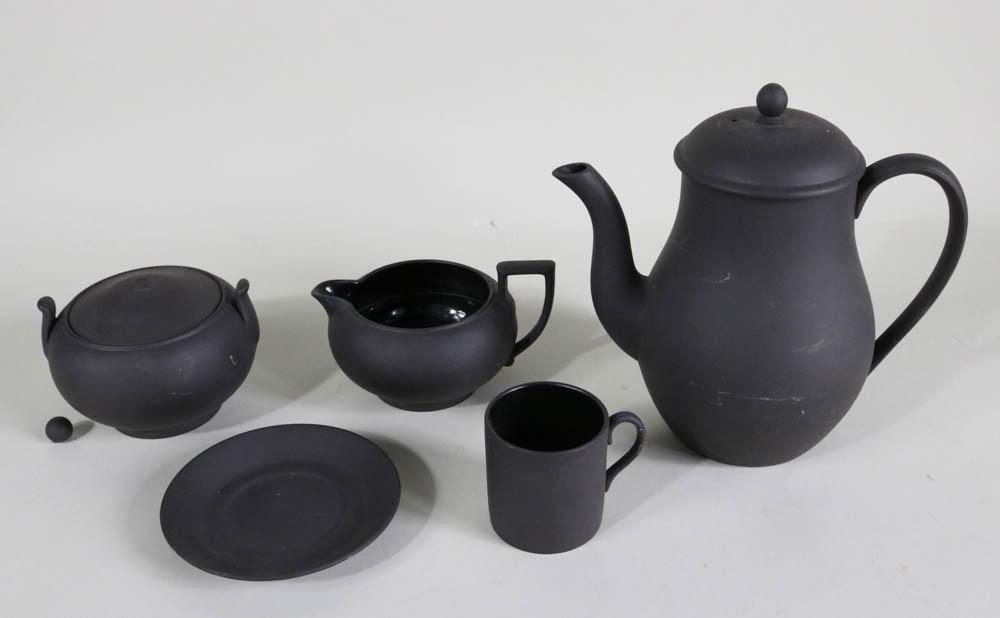 Wedgwood Black Basalt Tea Set (1 of 13)