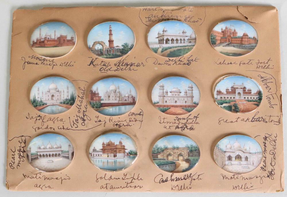Twelve Mounted Watercolors of Locations in India (1 of 13)