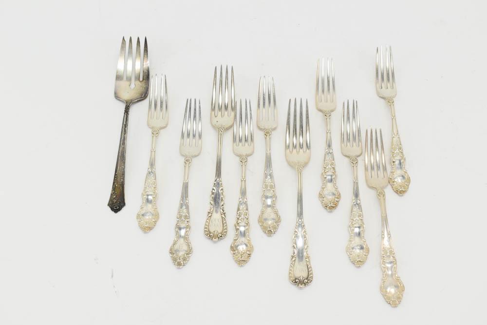 Ten American Sterling Silver Dinner Forks (1 of 8)