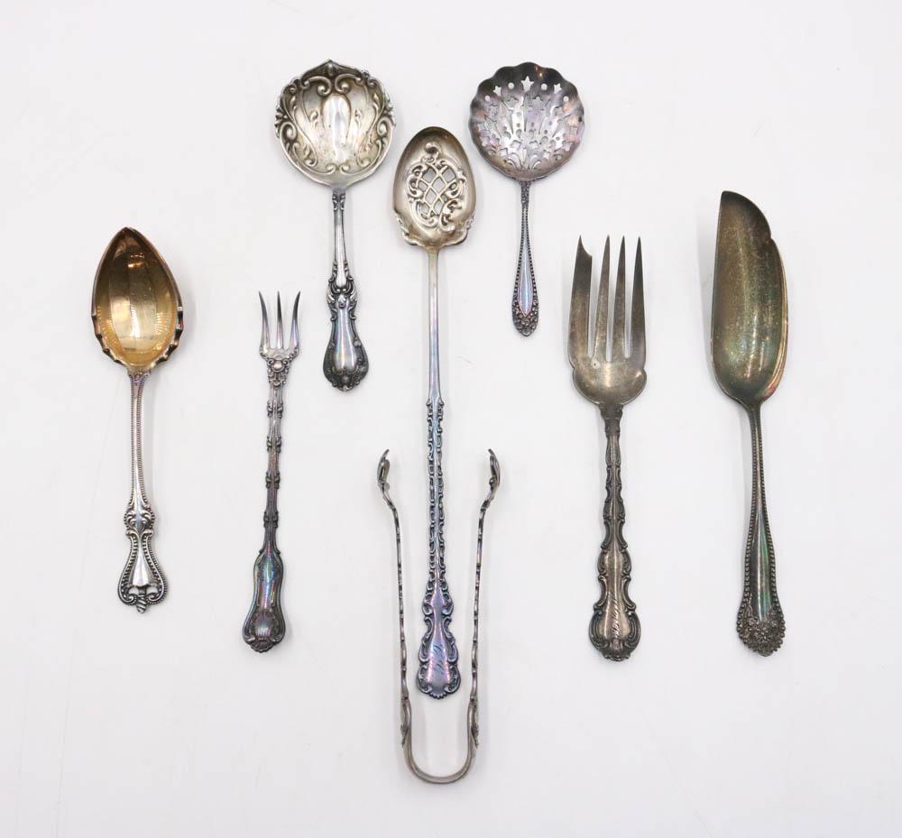 Eight Sterling Silver Flatware Serving Pieces (1 of 9)