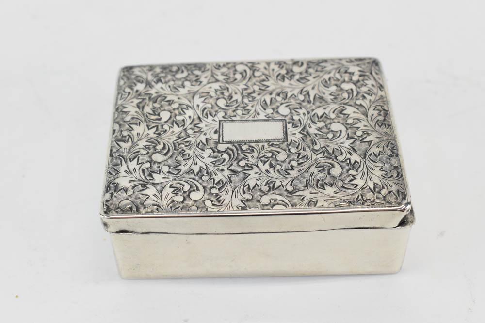 Sterling Silver Wood Lined Rectangular Box (1 of 4)