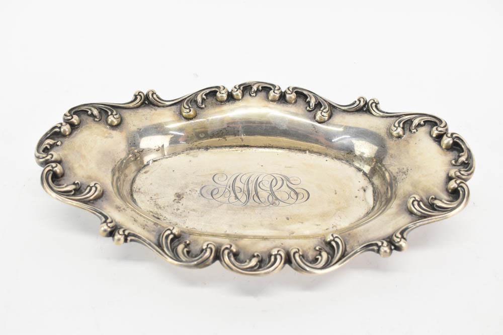 Frank Whiting Sterling Silver Oval Bread Dish (1 of 6)
