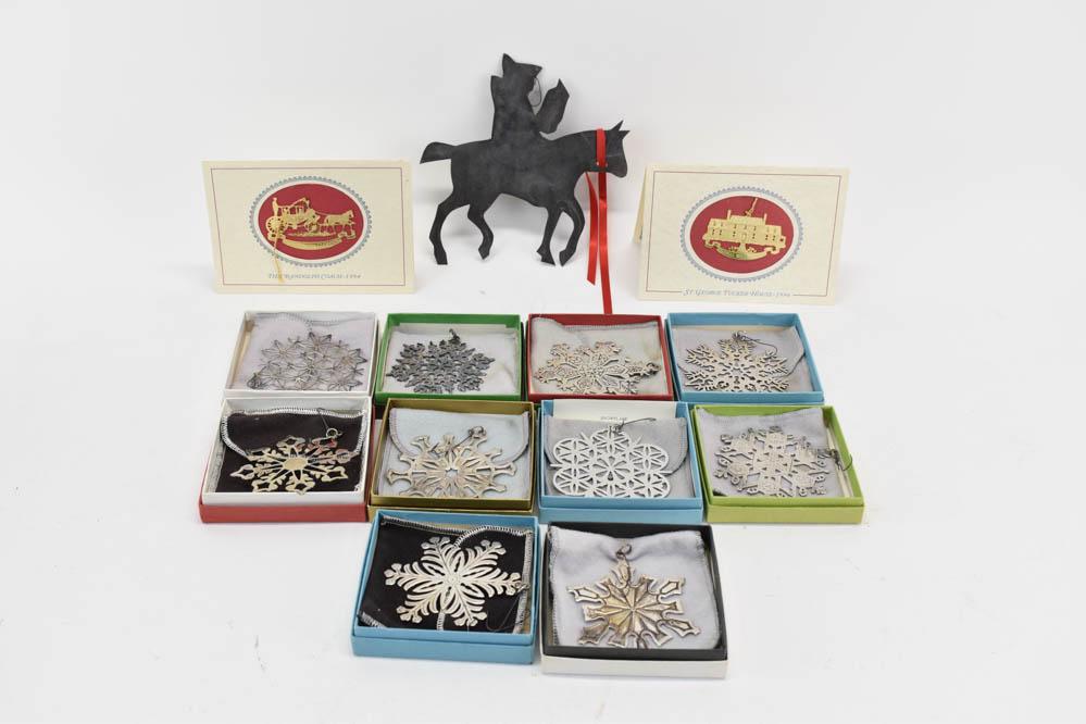 Group of Sterling Silver, Silver Plate Ornaments (1 of 5)