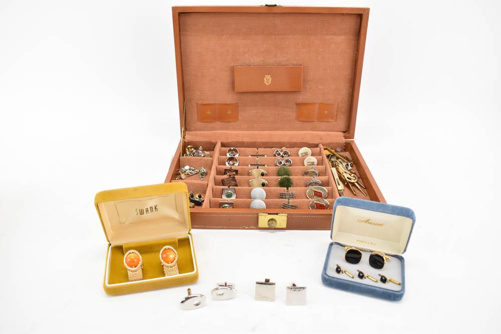 Vintage Cuff Links, Tuxedo Sets, Tie Backs (1 of 6)