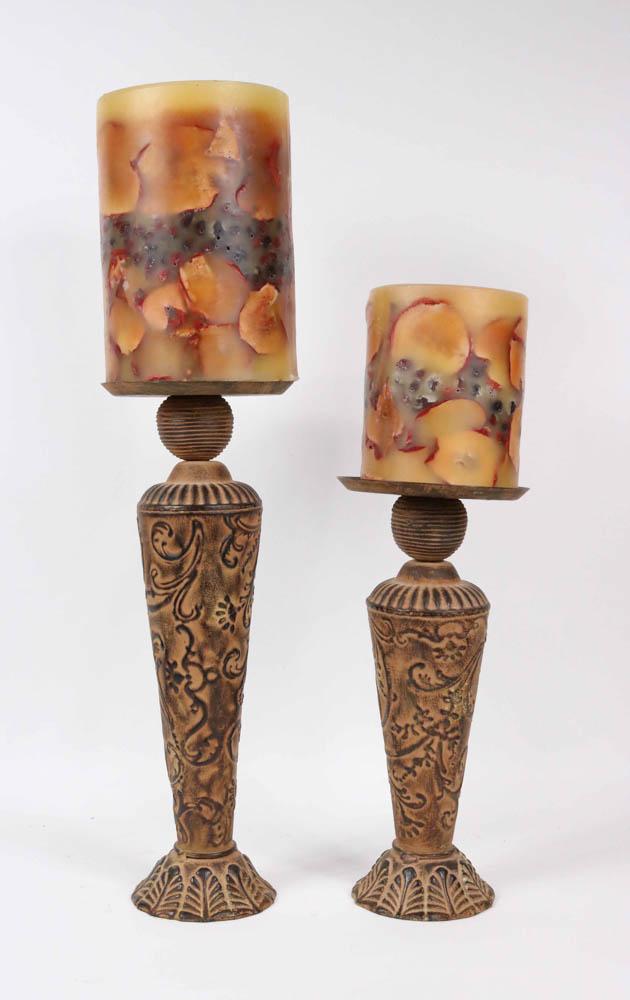 Pair of Molded Metal Pricket Sticks (1 of 4)