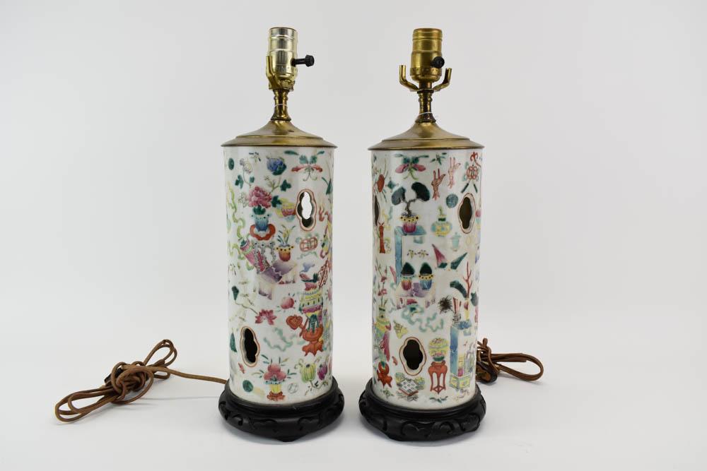 Pair of Chinese Porcelain Hat Stands (1 of 6)