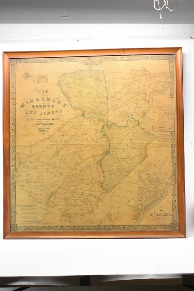 Antique Cartograph of Middlesex County New Jersey (1 of 9)
