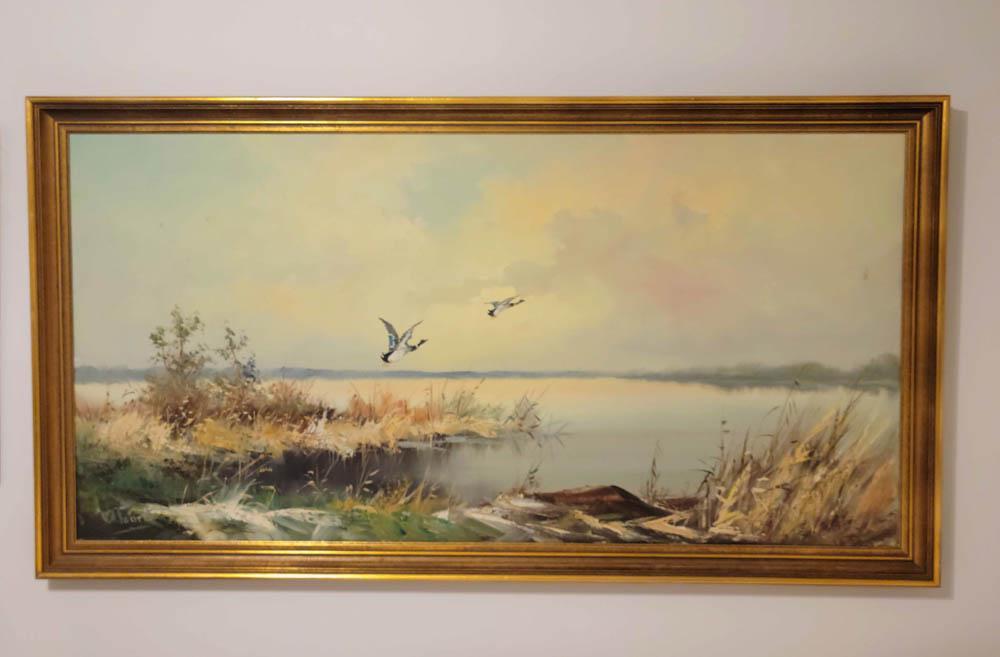 Oil on Canvas, Marsh Landscape (1 of 9)