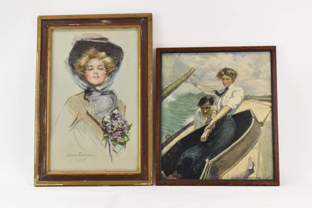 Two Antique Art Prints (1 of 5)