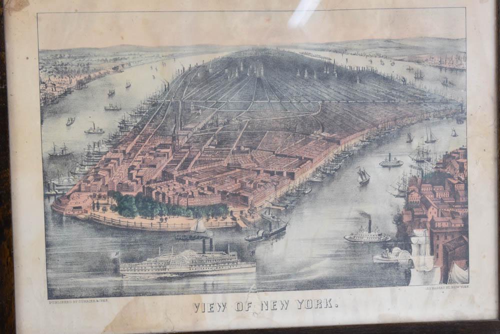 2 Framed Currier & Ives Prints (1 of 2)