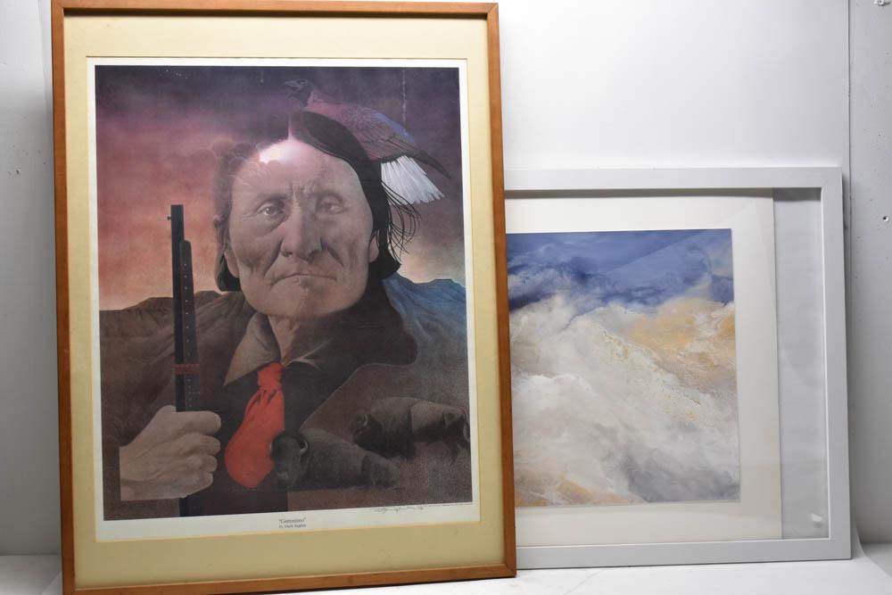 Signed Mark English Lithograph of Geronimo (1 of 11)