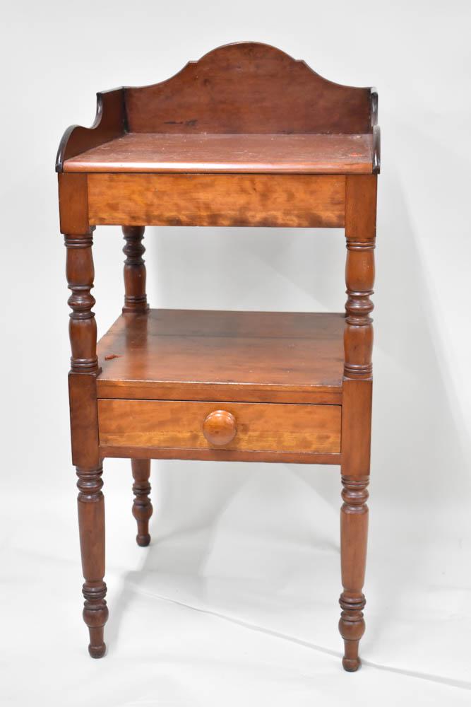 Antique Cherry Wood Wash Stand (1 of 7)