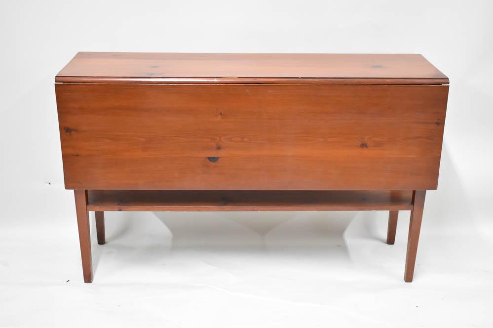 Antique Country Pine Drop Leaf Console Table (1 of 5)