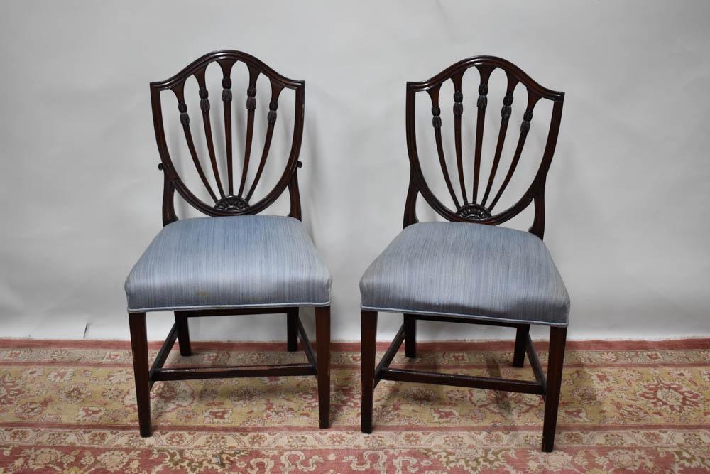 Pair of Mahogany Shield Back Side Chairs (1 of 6)