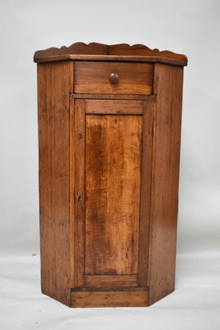 Country Maple and Poplar Corner Cabinet (1 of 6)