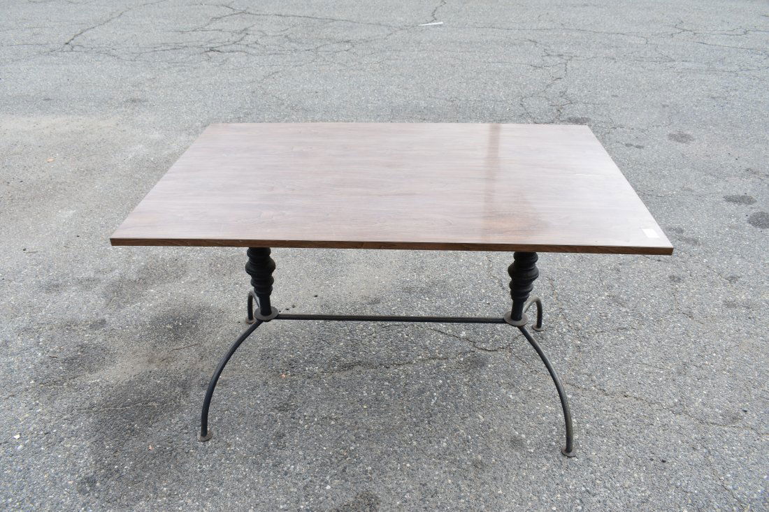 Antique Iron Base Center Table (1 of 5)