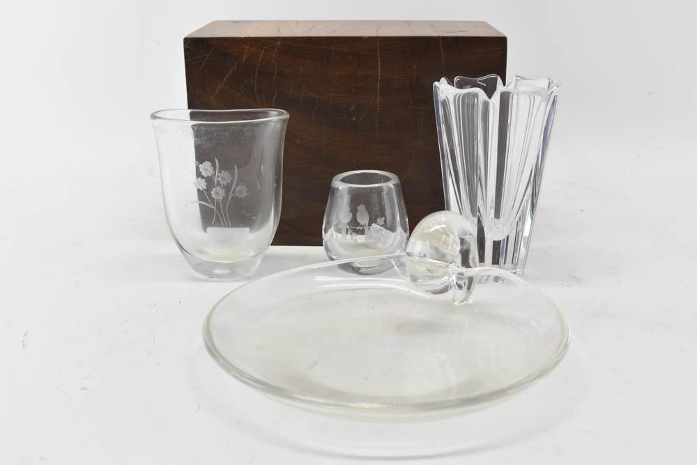 Steuben Art Glass "Scroll" Plate (1 of 5)