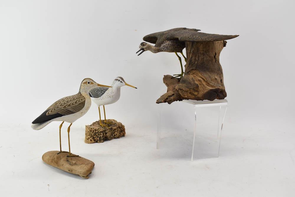 Decoy Group of Three Decorative Shore Birds (1 of 7)