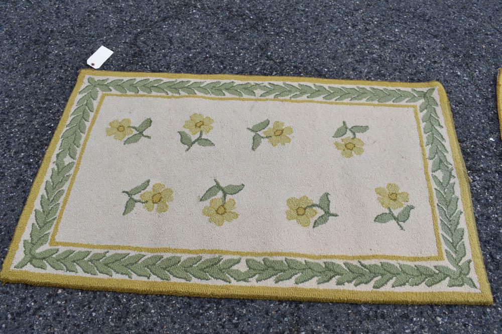 Priscilla Turner Floral Hooked Rug (1 of 2)