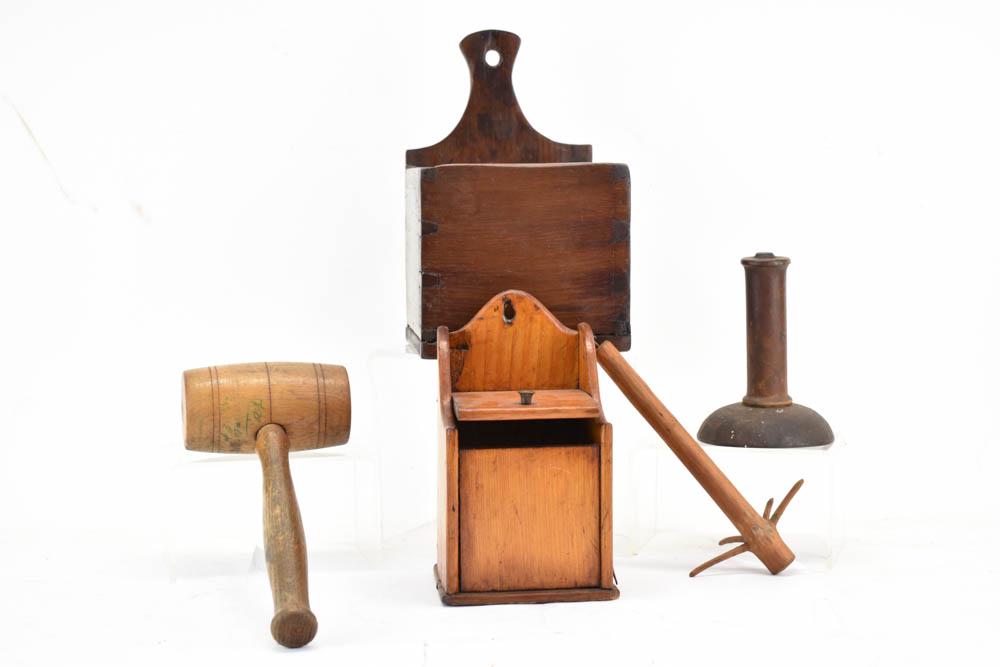 Group of Antique Assorted Wooden Tools (1 of 8)