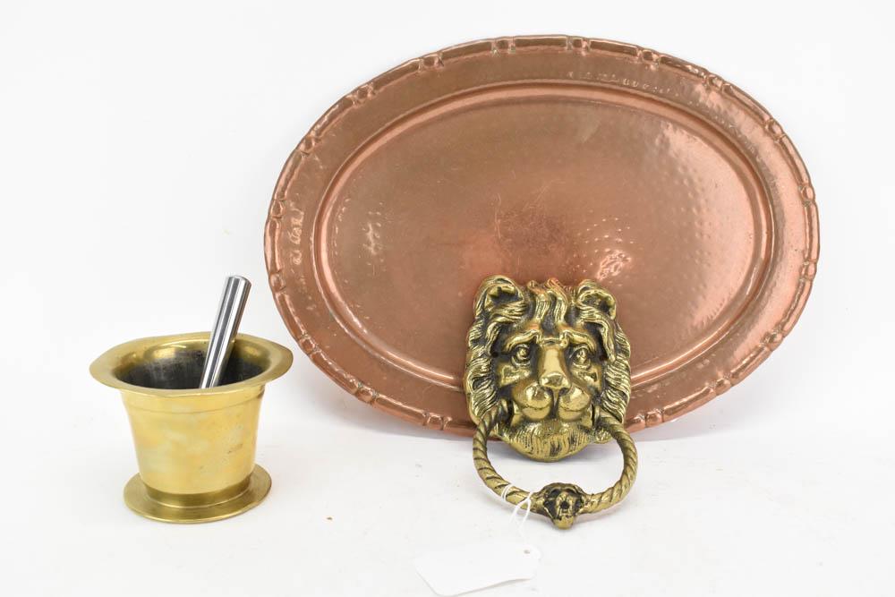 Three Assorted Brass and Copper Articles (1 of 7)