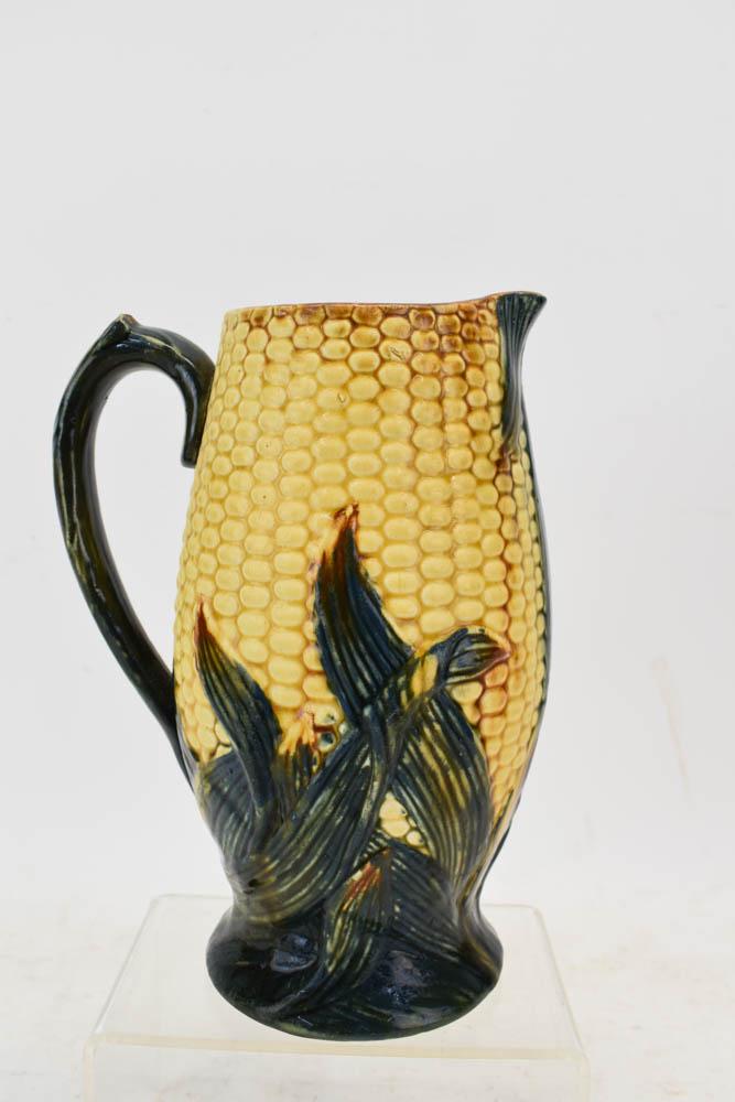 Vintage Majolica Corn Pitcher (1 of 7)