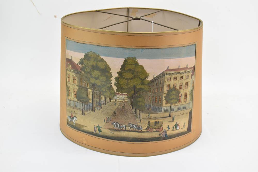 Vintage Custom Lampshade Mounted with Engraving (1 of 9)