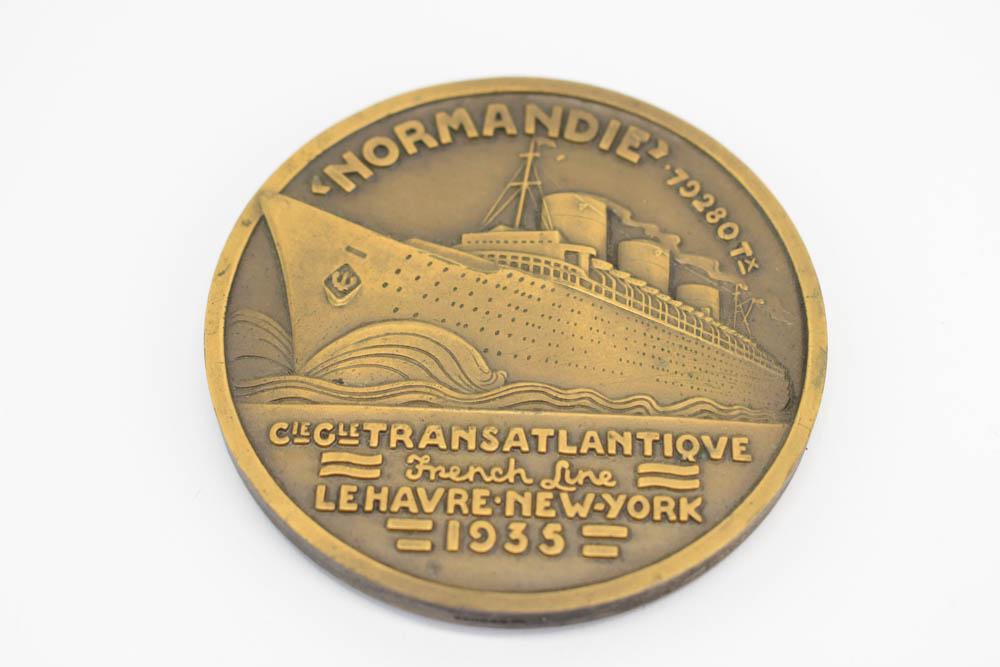 Bronze Medallion of 1st Trans Atlantic Voyage (1 of 8)