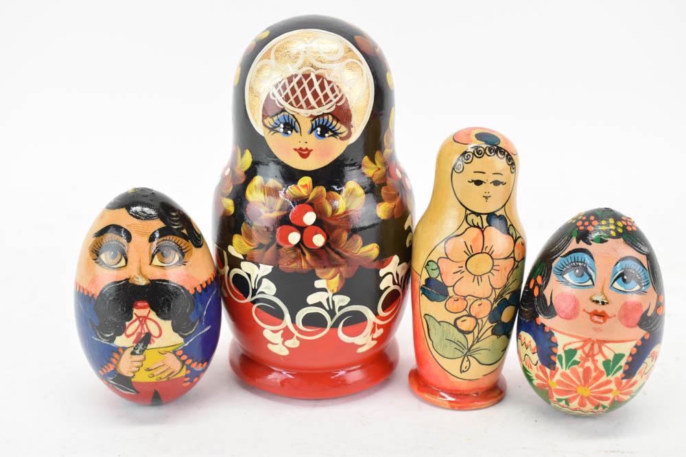 Group of Assorted Russian Nesting Dolls (1 of 6)