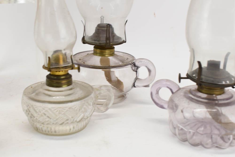 Group of Assorted Eight Antique Oil Lamps (1 of 6)