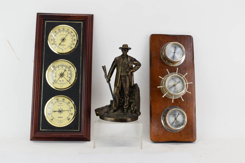 Two Springfield Wall Hanging Barometers (1 of 6)