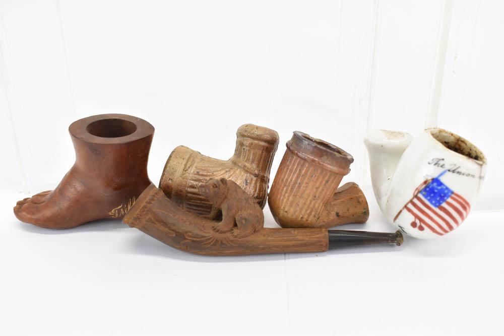 Vintage Grizzly Bear Wooden Hand Carved Pipe (1 of 6)