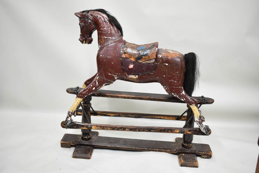 Carved Wood & Painted Glider Horse (1 of 9)