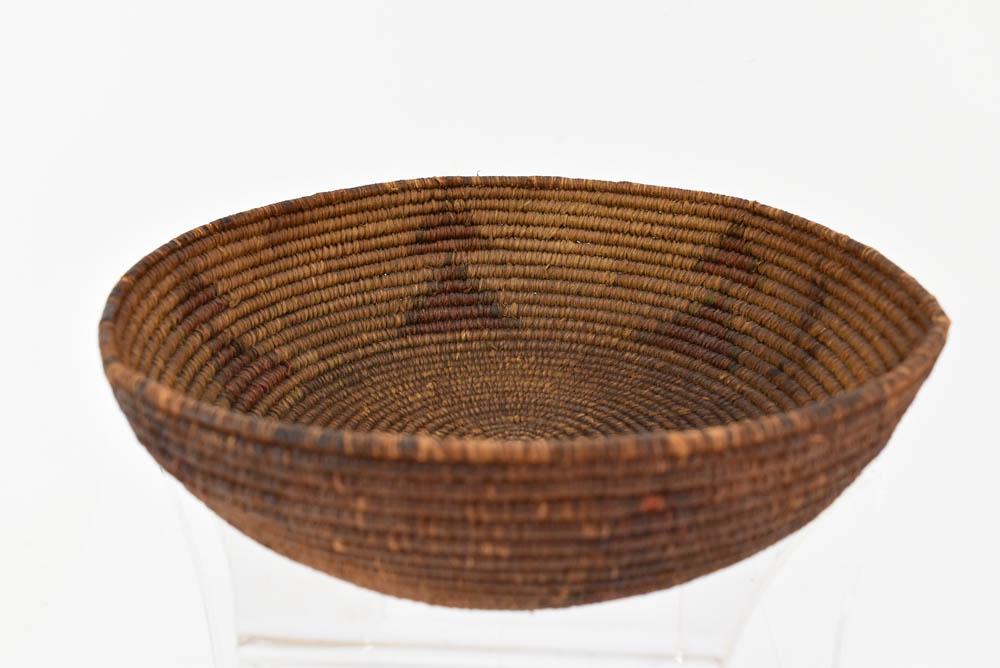 Native American Basket with Triangular Designs (1 of 5)