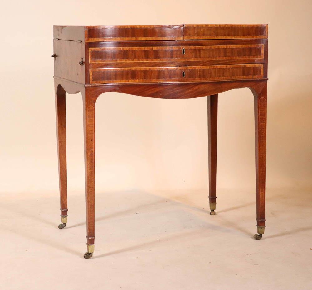 George III Inlaid Mahogany Dressing Table (1 of 14)