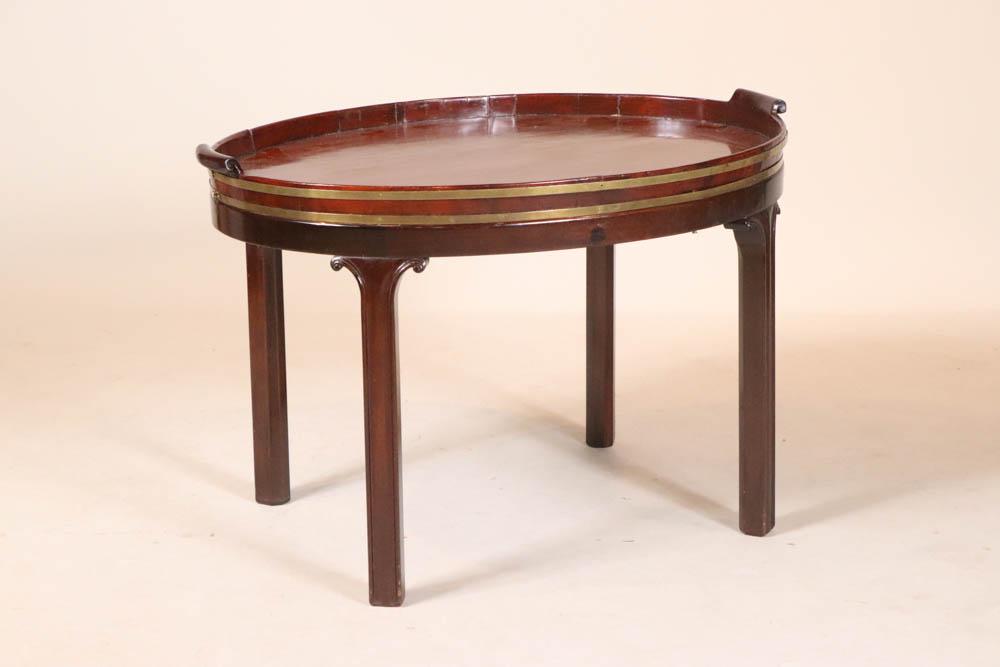 George III Brass-Bound Mahogany Tray (1 of 9)